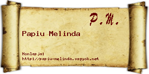 Papiu Melinda névjegykártya